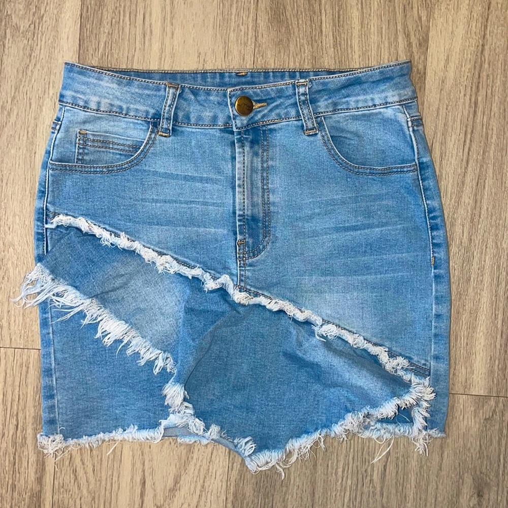 Denim Ruffle skirt